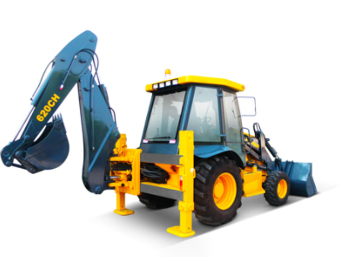 Xe xúc lật có gắn tay đào